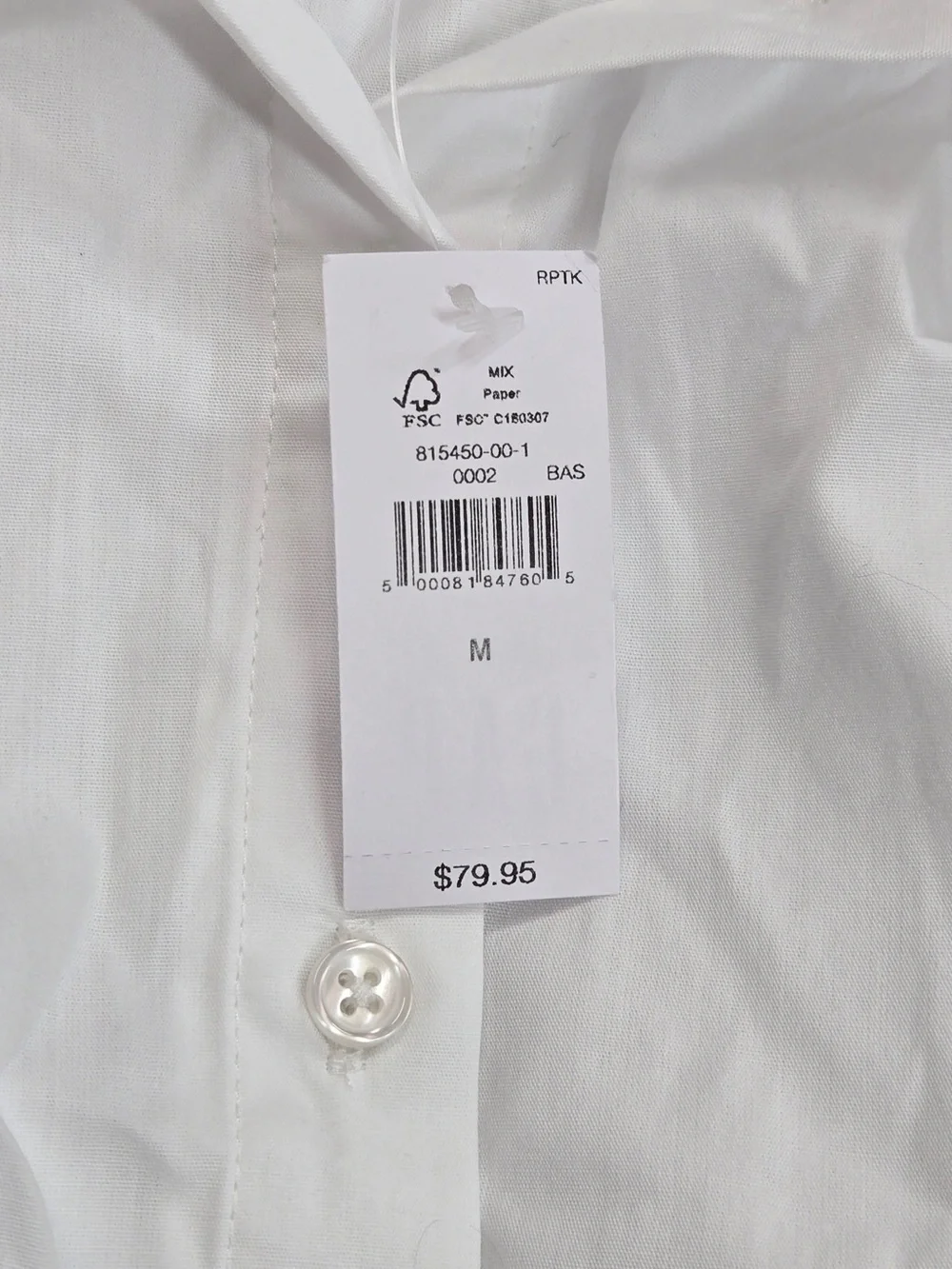 NWT GAP Maternity Popover Shirt Small White 8505 - Picture 7 of 11